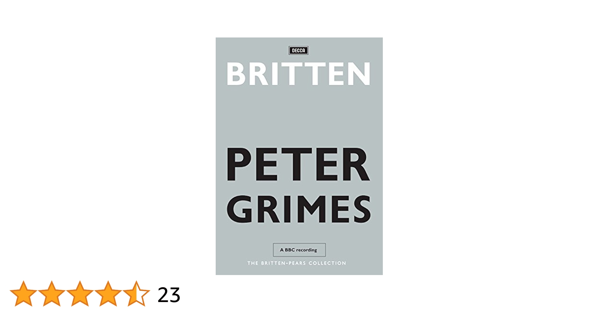 【中古DVD】Peter Grimes [DVD]／Benjamin Britten/Peter Pears/Bryan Drake/London Symphony Orchestra/Heather Harper 中古DVD】Peter Grimes [DVD]／Benjamin Britten/Peter Pears